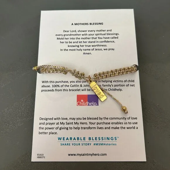 My Saint My Hero A Mother's Love Blessing Bracelet - Mother's Day Gift - Picture 3 of 4